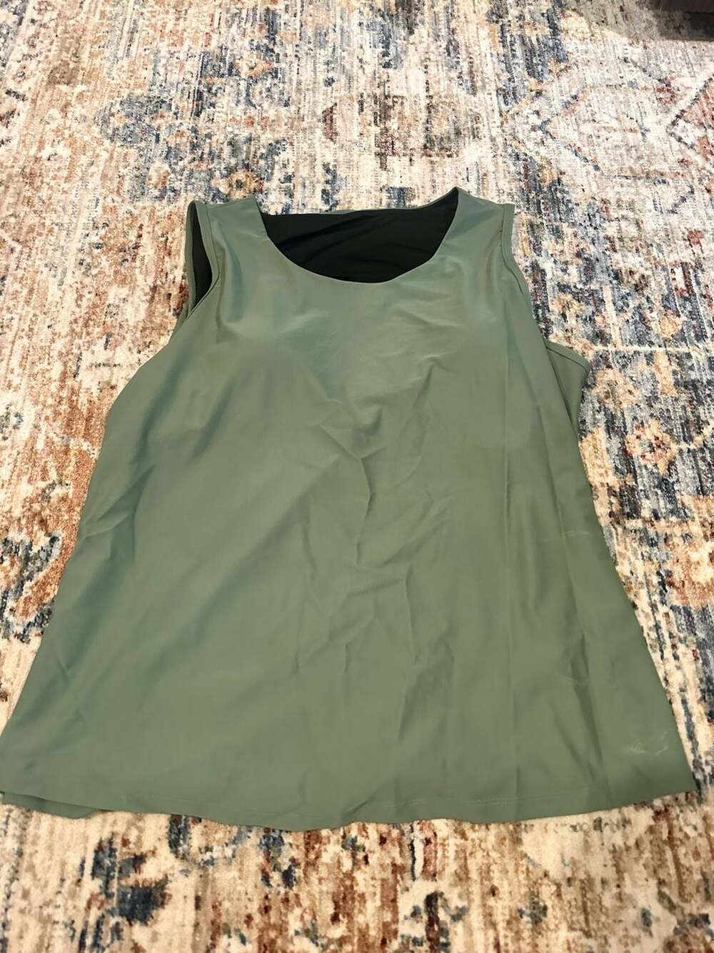 G Gradual High Neck Tankini Swim Top Green